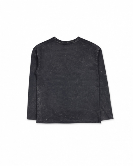 T-shirt en maille gris foncé pour garçon The New Artists T-shirt en maille gris foncé pour garçon The New Artists