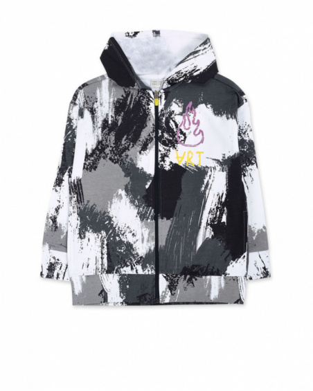 Veste polaire blanc gris noir pour garçon The New Artists
