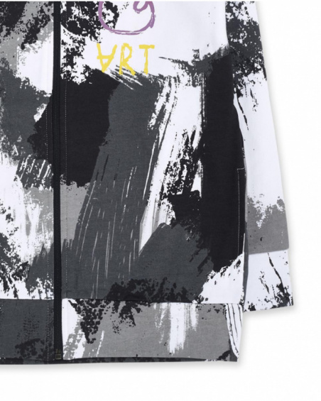 Veste polaire blanc gris noir pour garçon The New Artists