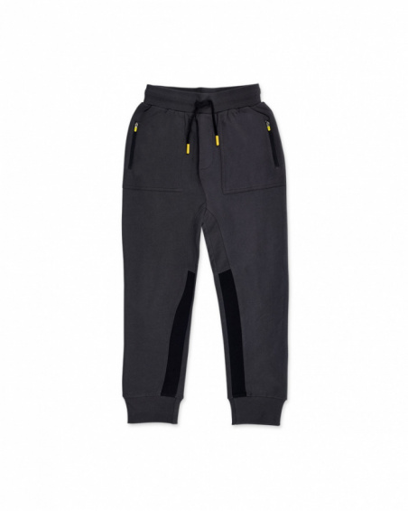 Pantalon molleton gris foncé pour garçon The New Artists