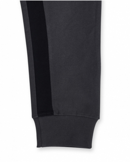 Pantalon molleton gris foncé pour garçon The New Artists