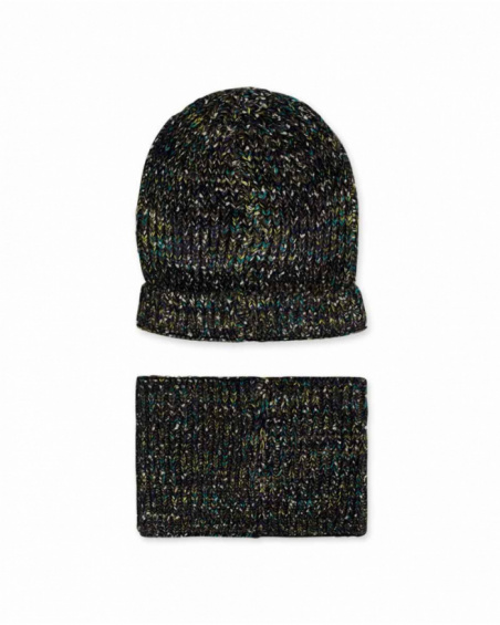 Bonnet et col en tricot gris pour garçon The New Artists