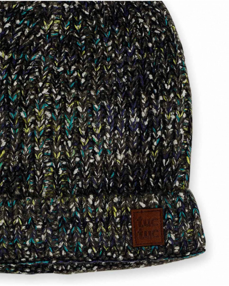 Bonnet et col en tricot gris pour garçon The New Artists