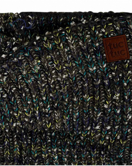 Bonnet et col en tricot gris pour garçon The New Artists