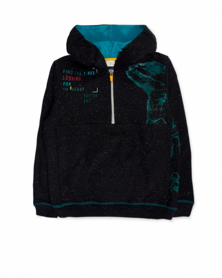 Sweat noir en molleton pour garçon New Era Sweat noir en molleton pour garçon New Era