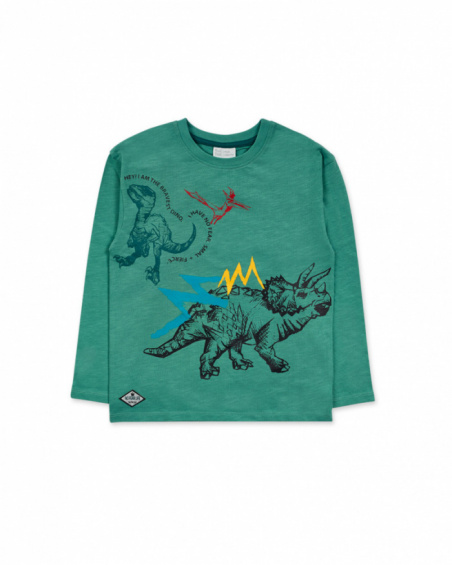 T-shirt vert en maille pour garçon New Era T-shirt vert en maille pour garçon New Era