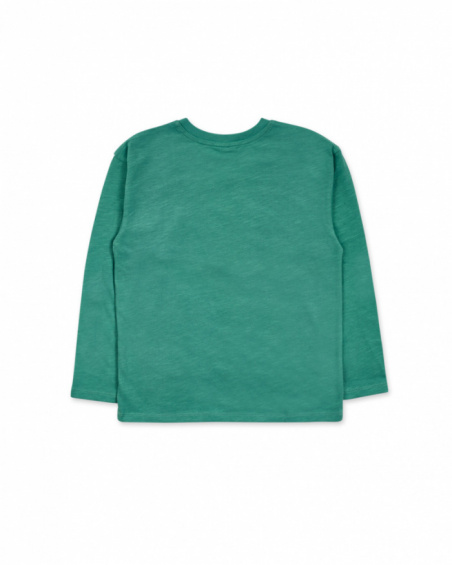 T-shirt vert en maille pour garçon New Era