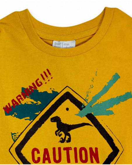 T-shirt jaune en maille pour garçon New Era T-shirt jaune en maille pour garçon New Era