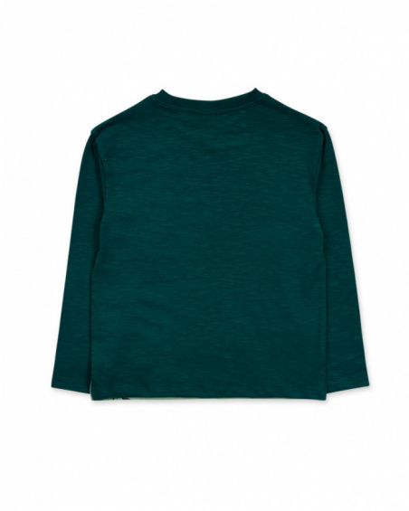 T-shirt en maille vert foncé pour garçon New Era T-shirt en maille vert foncé pour garçon New Era