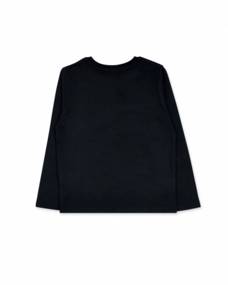 T-shirt noir en maille pour garçon New Era T-shirt noir en maille pour garçon New Era