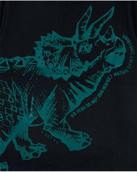 T-shirt noir en maille pour garçon New Era T-shirt noir en maille pour garçon New Era