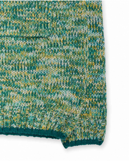 Pull vert en maille pour garçon New Era Pull vert en maille pour garçon New Era