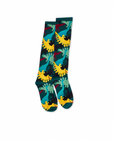 Chaussettes vertes à motifs pour garçon New Era Chaussettes vertes à motifs pour garçon New Era