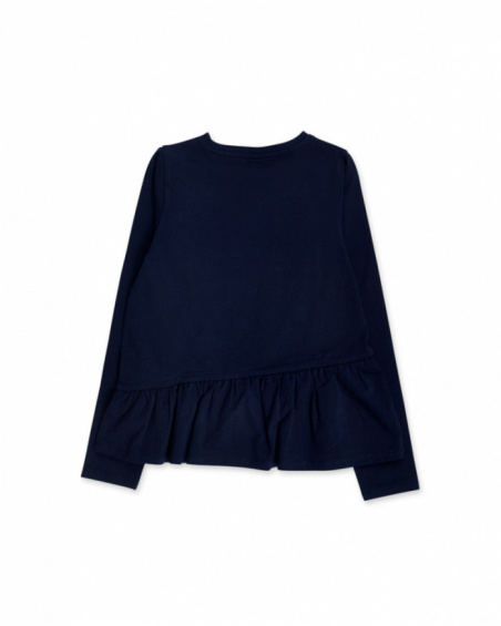 T-shirt en maille bleu pour fille Fav Things T-shirt en maille bleu pour fille Fav Things