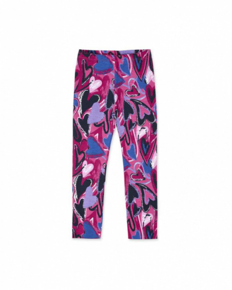 Legging en maille rose pour fille Fav Things