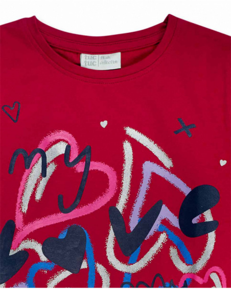 T-shirt en maille fuchsia pour fille Fav Things T-shirt en maille fuchsia pour fille Fav Things