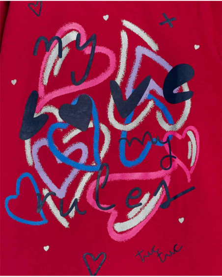 T-shirt en maille fuchsia pour fille Fav Things T-shirt en maille fuchsia pour fille Fav Things