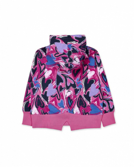 Sweat fuchsia en peluche avec imprimé pour fille Fav Things