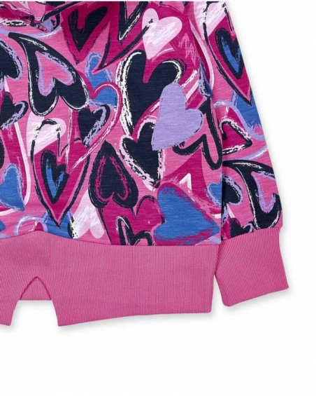 Sweat fuchsia en peluche avec imprimé pour fille Fav Things