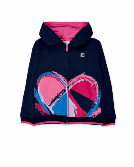 Veste en peluche bleue pour fille Fav Things Veste en peluche bleue pour fille Fav Things