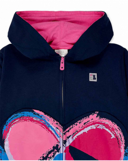 Veste en peluche bleue pour fille Fav Things Veste en peluche bleue pour fille Fav Things