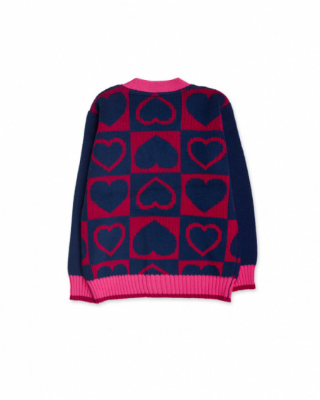 Veste en maille bleue pour fille Fav Things Veste en maille bleue pour fille Fav Things