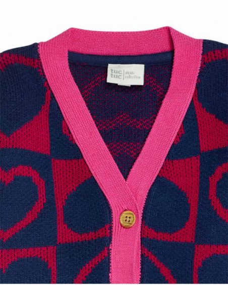 Veste en maille bleue pour fille Fav Things Veste en maille bleue pour fille Fav Things