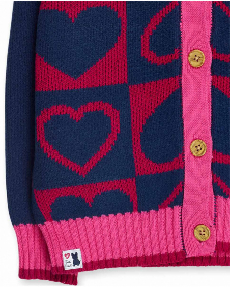 Veste en maille bleue pour fille Fav Things Veste en maille bleue pour fille Fav Things