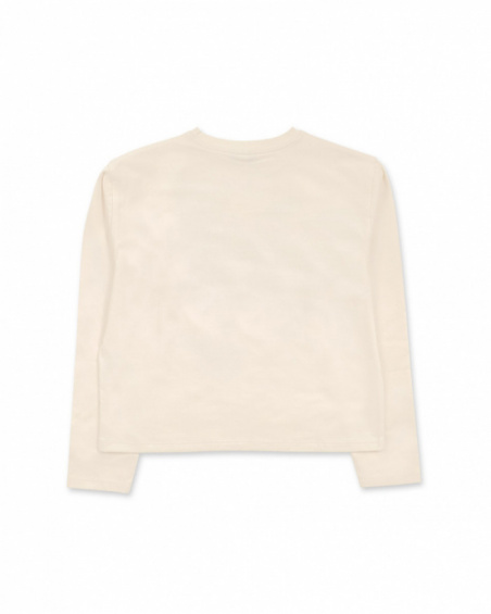 T-shirt en maille blanc pour fille Fav Things T-shirt en maille blanc pour fille Fav Things