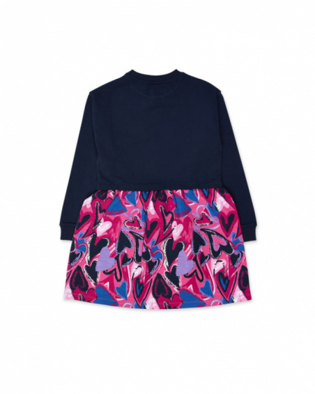 Robe en peluche imprimée bleue pour fille Fav Things