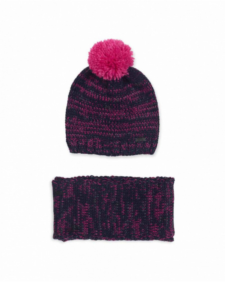 Bonnet et écharpe en tricot bleu pour fille Fav Things