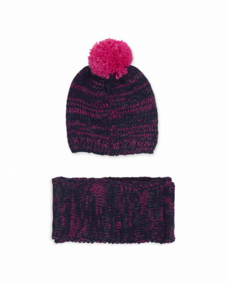 Bonnet et écharpe en tricot bleu pour fille Fav Things