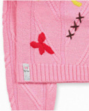 Pull en maille rose pour fille Natural Planet Pull en maille rose pour fille Natural Planet
