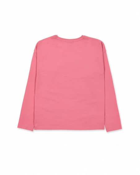 T-shirt en maille rose pour fille Natural Planet T-shirt en maille rose pour fille Natural Planet