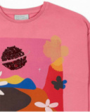 T-shirt en maille rose pour fille Natural Planet T-shirt en maille rose pour fille Natural Planet