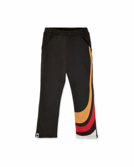 Legging en maille marron pour fille Natural Planet Legging en maille marron pour fille Natural Planet