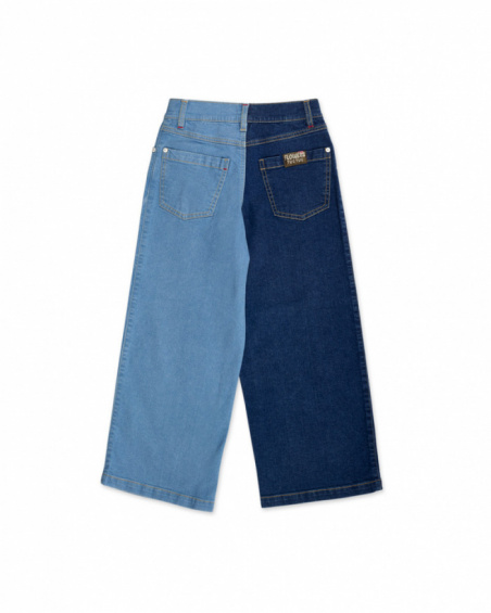 Pantalon denim bleu pour fille Natural Planet