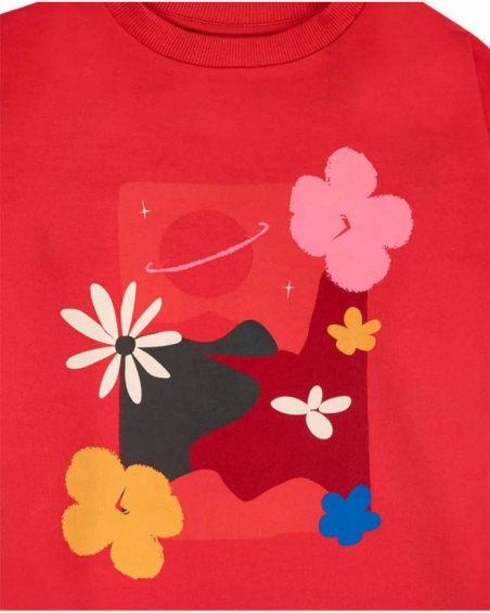 Robe en maille rouge pour fille Natural Planet Robe en maille rouge pour fille Natural Planet