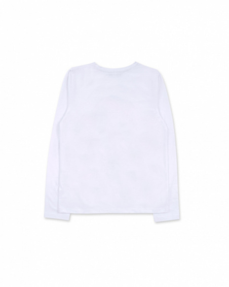 T-shirt blanc en maille pour fille K-Pop T-shirt blanc en maille pour fille K-Pop