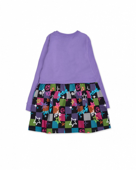 Robe en maille lilas pour fille K-Pop Robe en maille lilas pour fille K-Pop