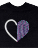 T-shirt noir en maille pour fille K-Pop T-shirt noir en maille pour fille K-Pop