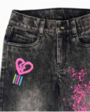 Pantalon en jean fille K-Pop gris Pantalon en jean fille K-Pop gris