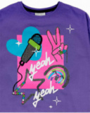 T-shirt en maille lilas pour fille K-Pop T-shirt en maille lilas pour fille K-Pop