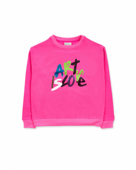 Sweat peluche fuchsia pour fille K-Pop Sweat peluche fuchsia pour fille K-Pop
