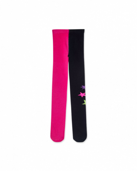 Collant fille K-Pop noir fuchsia Collant fille K-Pop noir fuchsia