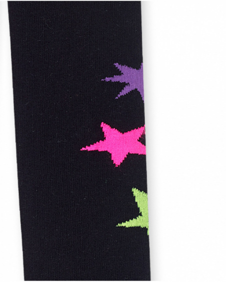Collant fille K-Pop noir fuchsia Collant fille K-Pop noir fuchsia