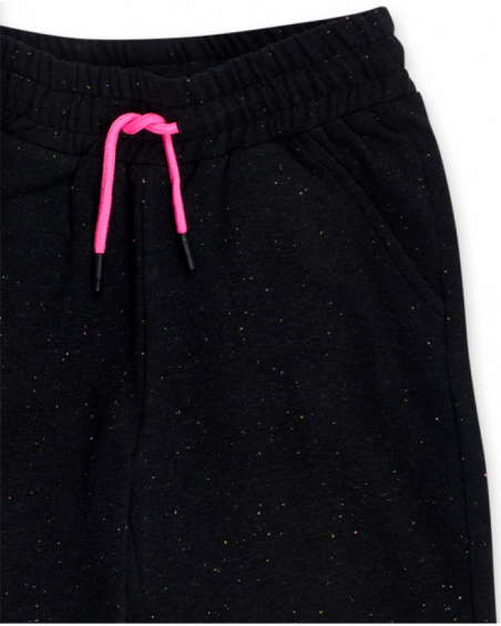 Pantalon peluche fille K-Pop noir Pantalon peluche fille K-Pop noir