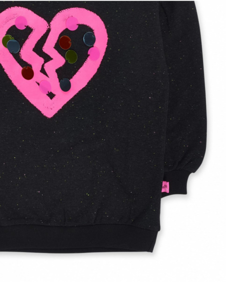 Sweat peluche noir pour fille K-Pop Sweat peluche noir pour fille K-Pop