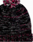 Bonnet et écharpe en tricot noir pour fille K-Pop Bonnet et écharpe en tricot noir pour fille K-Pop