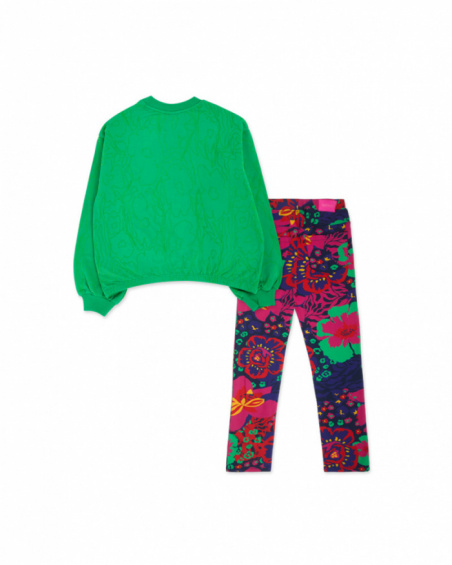 Ensemble peluche vert fille Wild Flower